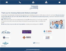 Tablet Screenshot of nationwidemedicallicensing.com